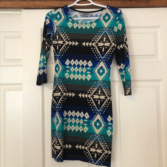 Dresses & Skirts - Aztec Pattern Bodycon Dress